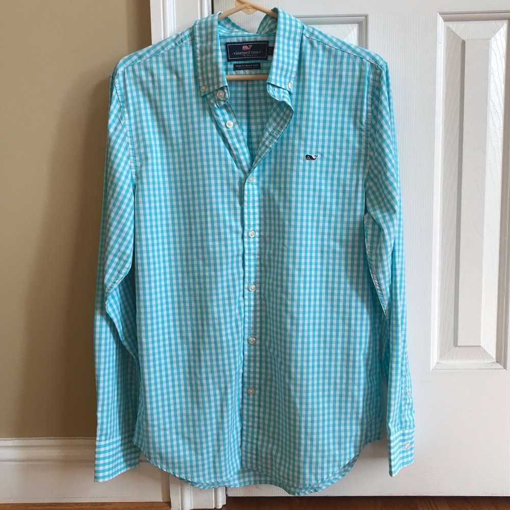Slim Fit Gingham Whale Shirt (by Shep and Ian)